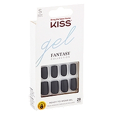 Kiss Short Length Gel Fantasy Collection Nails, 28 count
