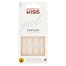 Kiss 60678 KGN16 Gel Fantasy Collection Nails, Short Length, 28 count