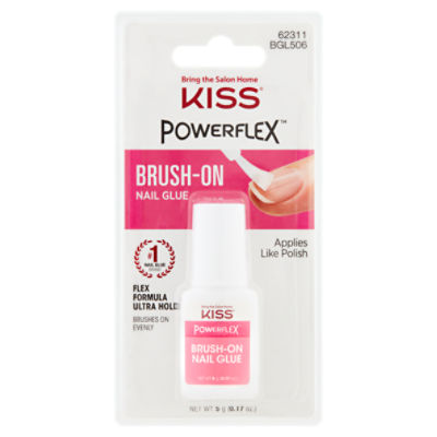 Kiss Powerflex BrushOn Nail Glue, 0.17 oz ShopRite