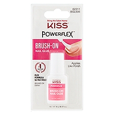 Kiss Powerflex Brush-On Nail Glue, 0.17 oz