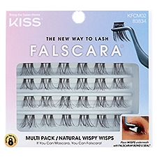 Kiss Falscara Natural Wispy Wisps Eyelashes Multi Pack, 24 count