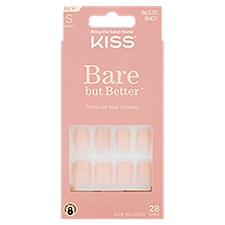 Kiss Bare But Better TruNude Short Nail Shades Kit, 28 count