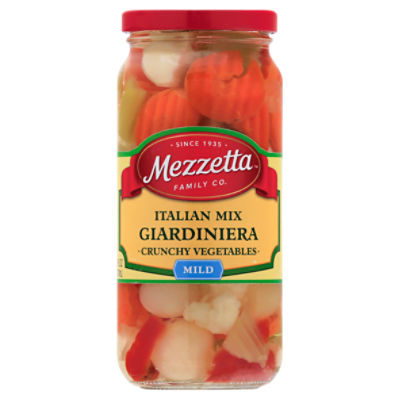 Mezzetta Mild Italian Mix Giardiniera Crunchy Vegetables, 16 fl oz, 16 Fluid ounce