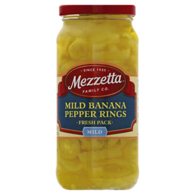 Mezzetta Mild Banana Pepper Rings Fresh Pack, 16 fl oz