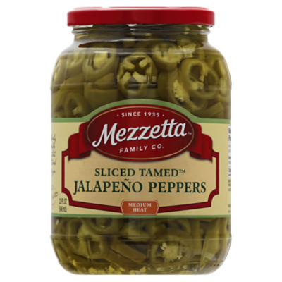 Mezzetta Medium Heat Sliced Tamed Jalapeño Peppers, 32 fl oz