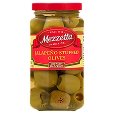 Mezzetta Jalapeño Stuffed, Olives, 6 Ounce