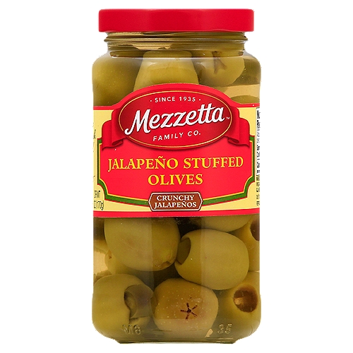 Mezzetta Jalapeño Stuffed Olives, 6 oz
Spice up your Bloody Mary appetizer tray with the crunch and heat of these hand-stuffed, flavor-packed olives.