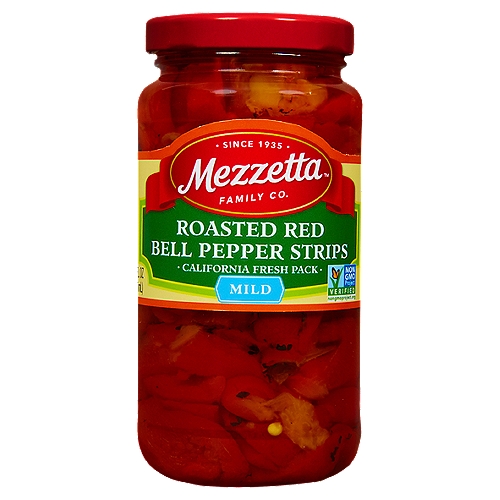 Mezzetta Mild Roasted Red Bell Pepper Strips, 10 fl oz