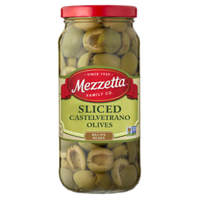 Mezzetta Sliced Castelvetrano Olives, 8.25 oz