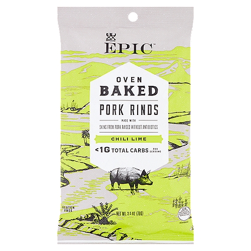 Epic Oven Baked Chili Lime Pork Rinds, 2.5 oz