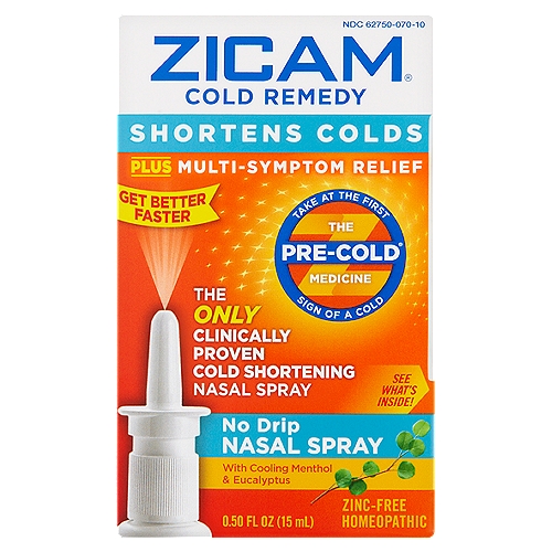 Zicam Cold Remedy No-Drip Nasal Spray, 0.50 fl oz
