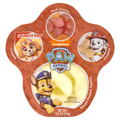 Nickelodeon Crunch Pak Paw Patrol Sliced Peeled Apples Cheese Cookies, 3.9 oz, 3.9 Ounce