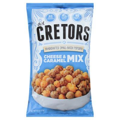 G.H. Cretors Cheese & Caramel Mix Flavored Popped Corn, 7.5 oz