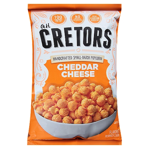 G.H. Cretors Cheddar Cheese Flavored Popped Corn, 6.5 oz