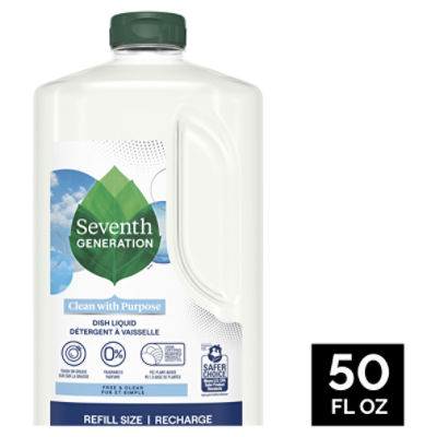 Seventh Generation Free & Clear Dish Liquid, 50 fl oz