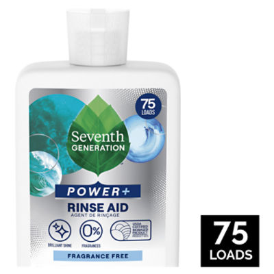 Seventh Generation Power+ Dishwasher Liquid Rinse Aid Free & Clear 8 oz