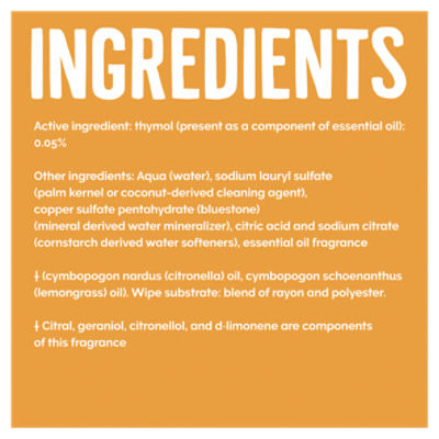 Seventh Generation Lemongrass Citrus Scent Disinfecting Wet Wipes, 70 count, 1 lb 1.4 oz