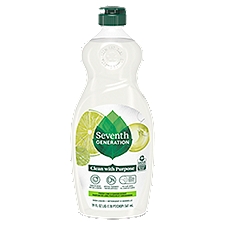 Seventh Generation Dish Soap Liquid Fresh Lime & Ginger Scent, 19 Fluid ounce