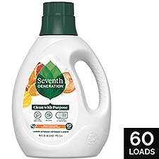 Seventh Generation Liquid Laundry Detergent Fresh Citrus, 90 oz