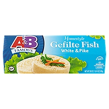 A&B Famous Homestyle White & Pike Gefilte Fish, 20 oz