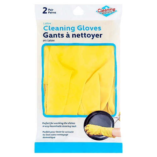 Cleaning Solutions Latex Cleaning Gloves, count 2