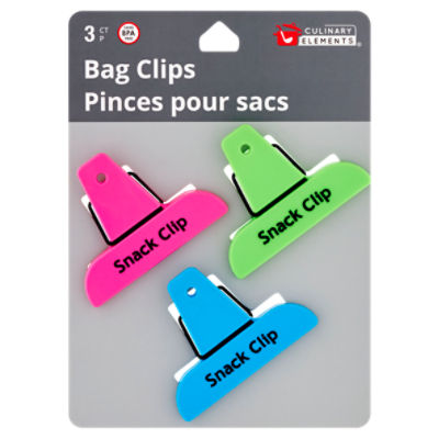Culinary Elements Snack Bag Clips, 3 count