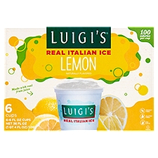 Luigi's Lemon Real Italian Ice, 6 fl oz, 6 count, 6 Each