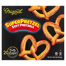 SuperPretzel Original Fully Baked Soft Pretzels, 20 count, 7 oz