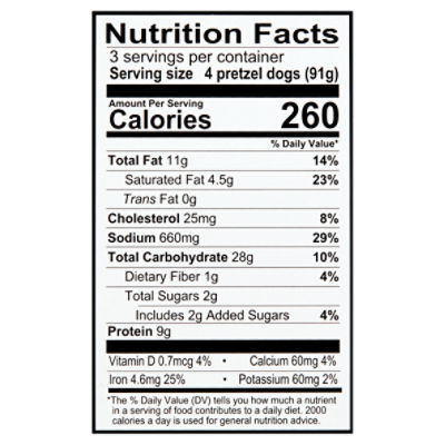 Super Pretzel Nutrition Label Besto Blog 