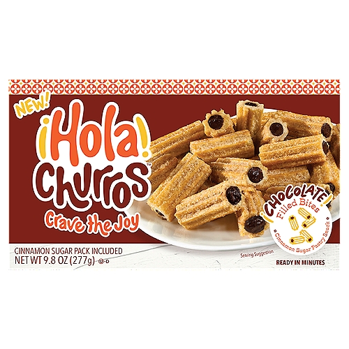 Hola Churros Chocolate Filled Bites, 9.8 oz