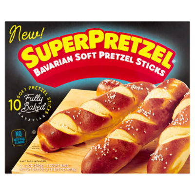 SuperPretzel Bavarian Soft Pretzel Sticks, 12 oz, 10 count