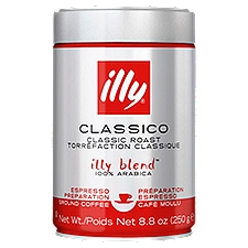 illy Classico Classic Roast Espresso Preparation Ground Coffee, 8.8 oz