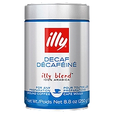 illy Decaf for Any Preparation, Ground Coffee, 8.8 Ounce