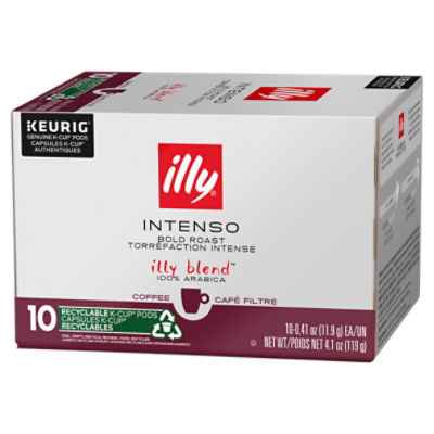 illy Intenso Bold Roast Coffee K-Cup Pods, 0.41 oz, 10 count - Fairway