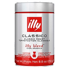 illy Classico Classic Roast Preparation Ground, Coffee, 8.8 Ounce
