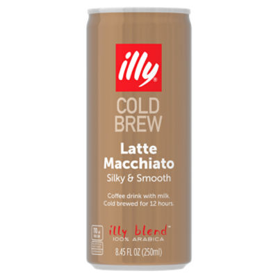 illy Cold Brew Latte Macchiato Coffee Drink, 8.45 fl oz