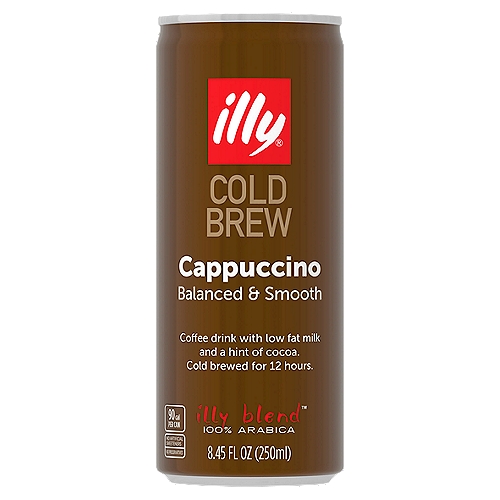 Illy Cold Brew Cappuccino Coffee Drink, 8.45 fl oz