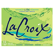 La Croix Sparkling Water Naturally Lime Essenced, 144 Fluid ounce