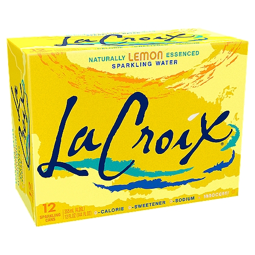 LaCroix Lemon Sparkling Water, 12 fl oz, 12 count
