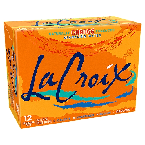 LaCroix Orange Sparkling Water, 12 fl oz, 12 count
