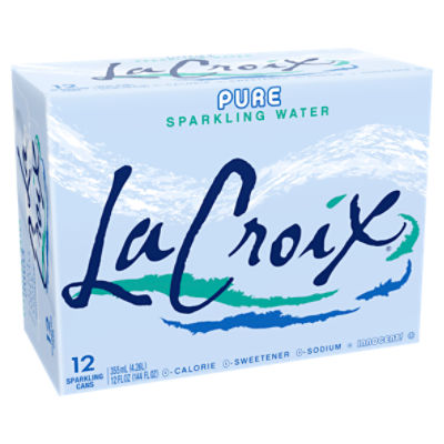 LaCroix Pure Sparkling Water, 12 fl oz, 12 count