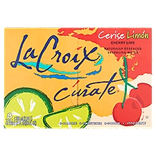 La Croix Cherry Lime Naturally Essenced, Sparkling Water, 96 Fluid ounce