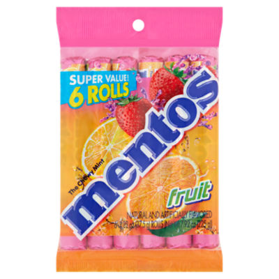 Mentos Fruit Candy Super Value, 1.32 oz, 6 count