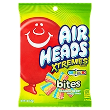 Air Heads Xtremes Candy, Bites Rainbow Berry, 6 Ounce