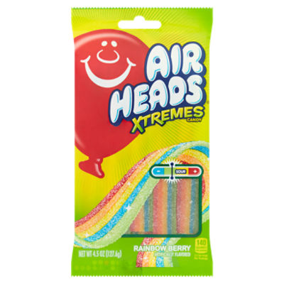Air Heads Xtremes Sour Rainbow Berry Candy, 4.5 oz