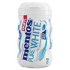Mentos Pure White Sweet Mint Sugarfree Gum, 50 count