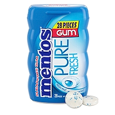 Mentos Pure Fresh Fresh Mint Sugarfree Gum, 28 count