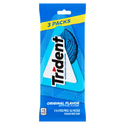 Trident Original Flavor Sugar Free Gum, 42 count