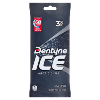 Dentyne Ice Arctic Chill Sugar Free Gum, 48 count