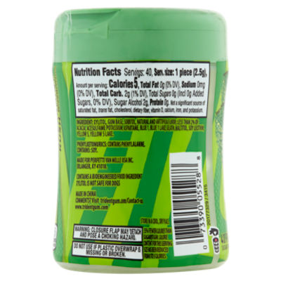 Trident Vibes Spearmint Rush Sugar Free Gum, 40 count